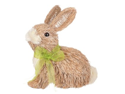 Zajíc - slaměná dekorace, barva béžová (Barva Béžová)